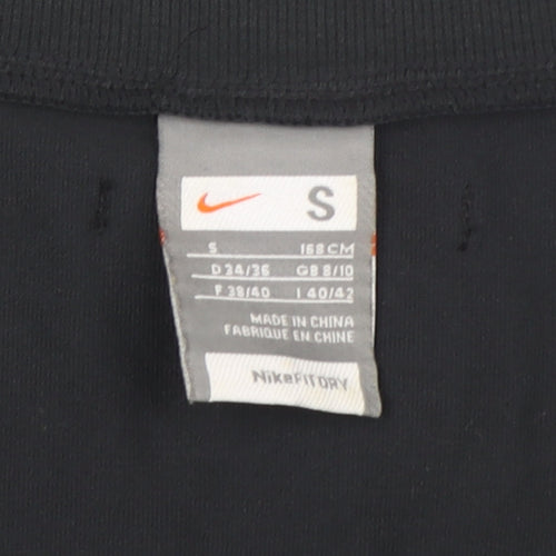 Nike Women's Black T-Shirt, Size S, Slim Fit, Sports