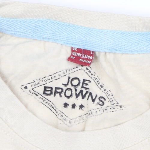 Joe Browns Men's Beige Animal Graphic T-Shirt, L