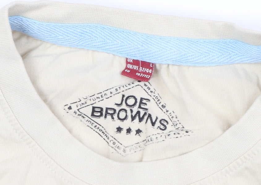 Joe Browns Men's Beige Animal Graphic T-Shirt, L