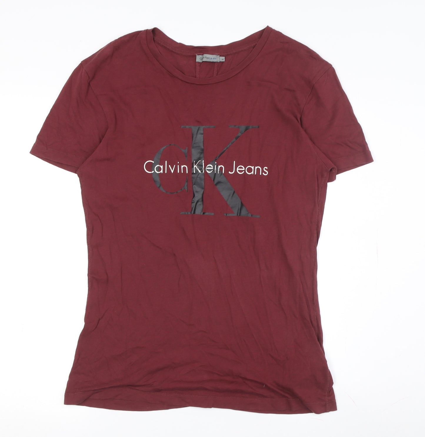 Calvin Klein Women's Red Basic T-Shirt in M
