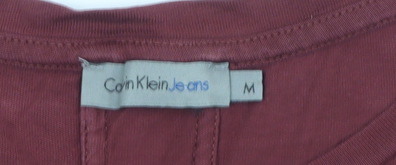Calvin Klein Women's Red Basic T-Shirt in M