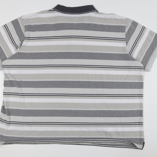 Guinness Grey Striped Men's 5XL Polo Shirt
