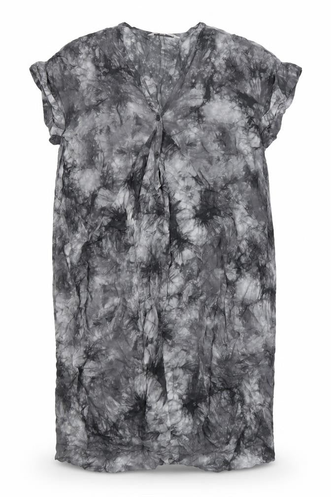 Front view of Sandwich Women's Black Tie Dye Shift Dress 8