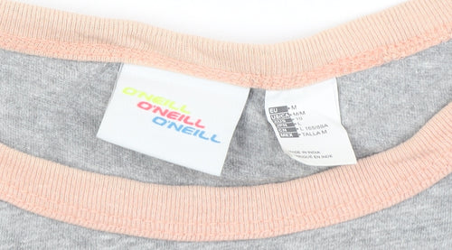 O'Neill Women's Grey Ringer T-Shirt - Medium