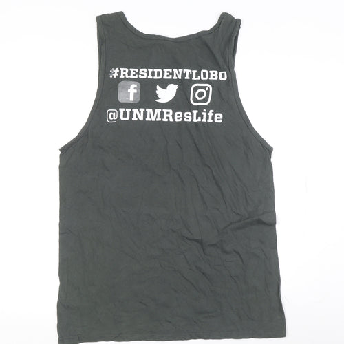 District Men's Green Graphic Sleeveless T-Shirt Size L