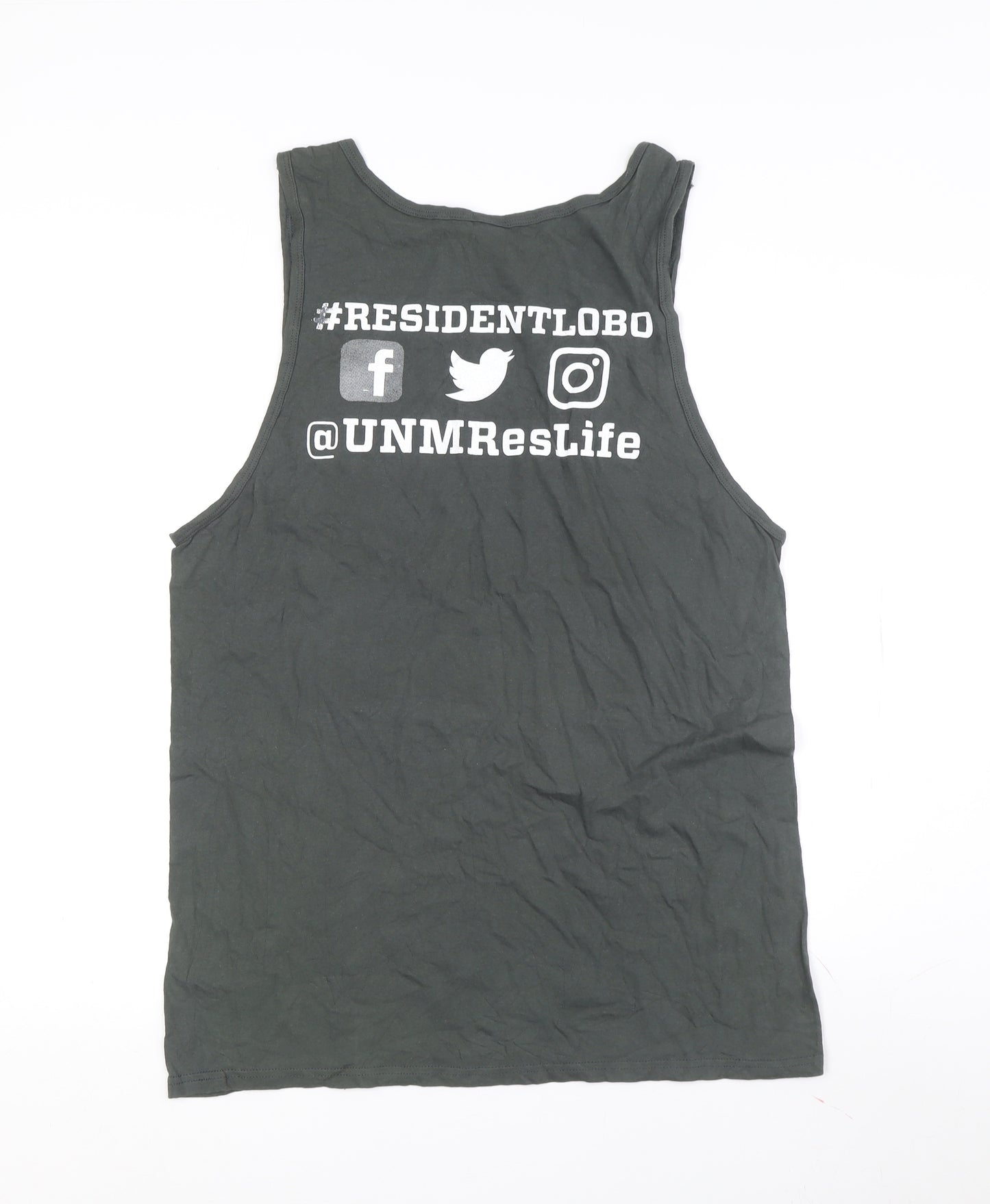 District Men's Green Graphic Sleeveless T-Shirt Size L
