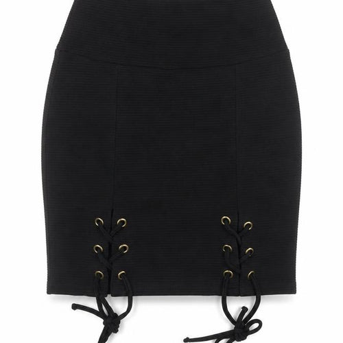ASOS Women's Black Lace Up Pencil Skirt, Size 6, Elegant Style