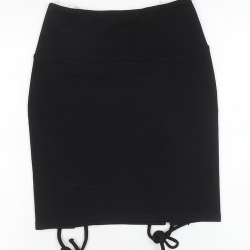 ASOS Women's Black Lace Up Pencil Skirt, Size 6, Elegant Style