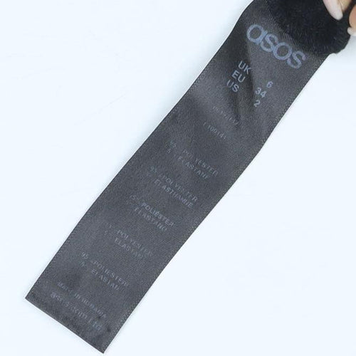 ASOS Women's Black Lace Up Pencil Skirt, Size 6, Elegant Style