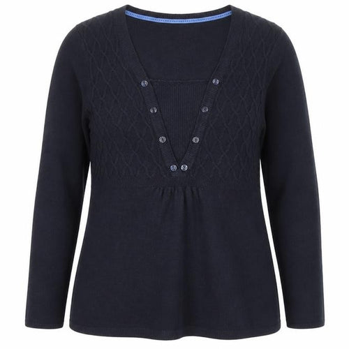 Marks and Spencer Women’s Black Henley Jumper Size 12