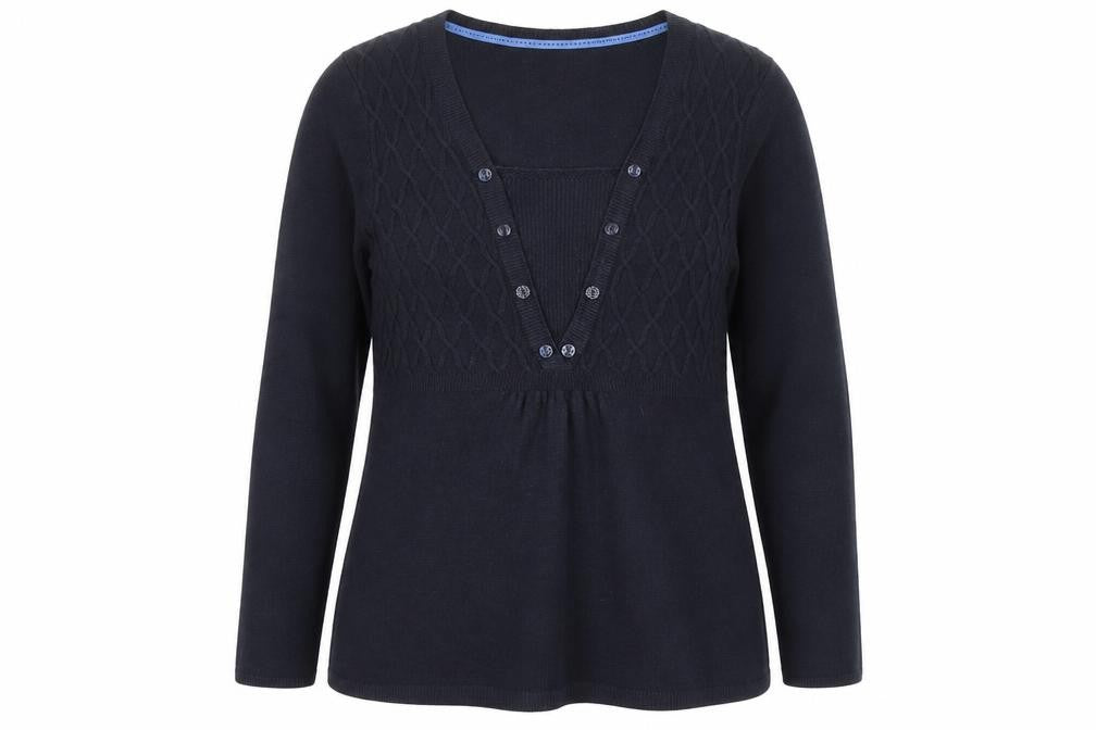 Marks and Spencer Women’s Black Henley Jumper Size 12