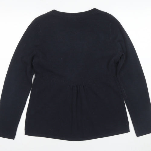 Marks and Spencer Women’s Black Henley Jumper Size 12