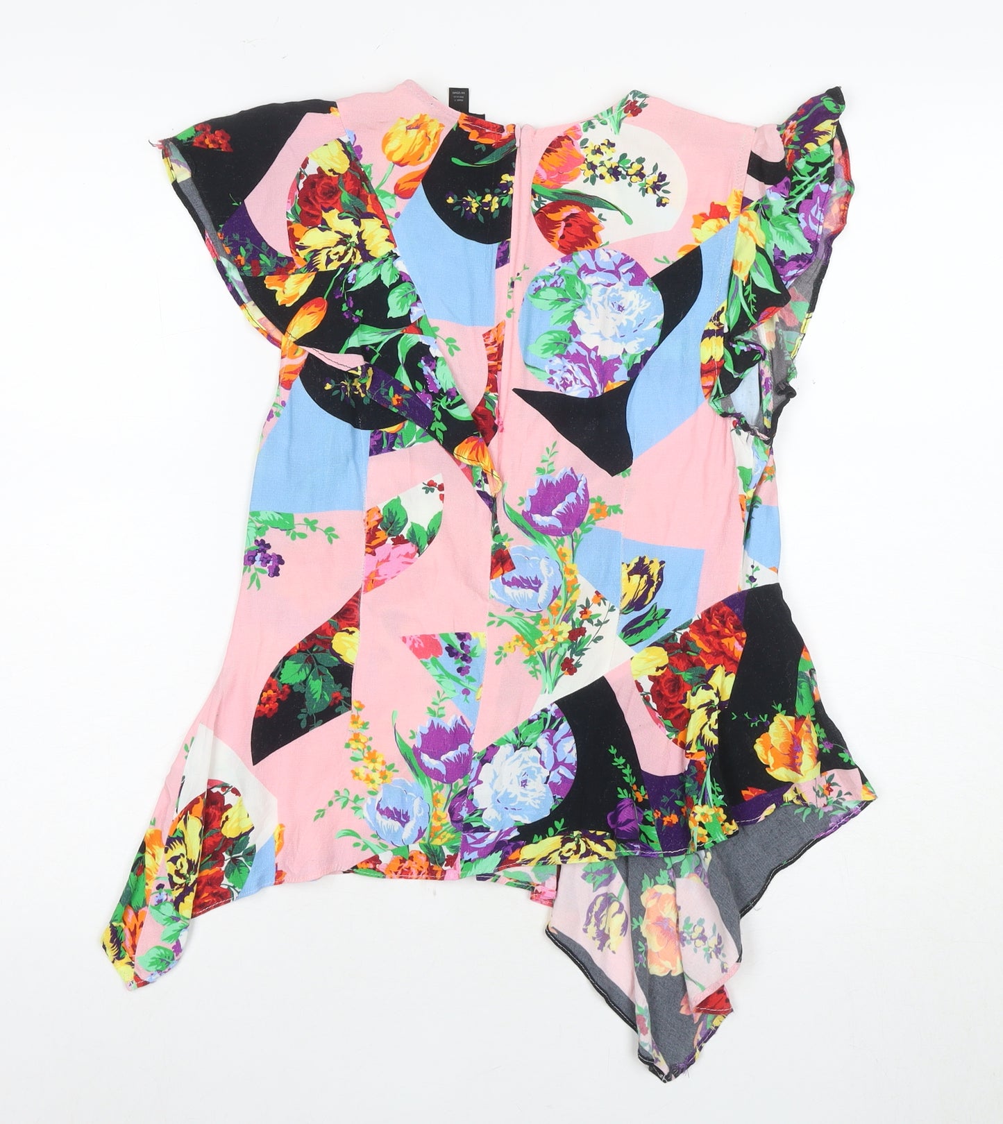 Topshop Women's Multicolour Floral Tunic Blouse Size 10