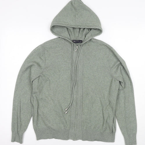 Marks and Spencer Womens Green Hooded Cardigan M