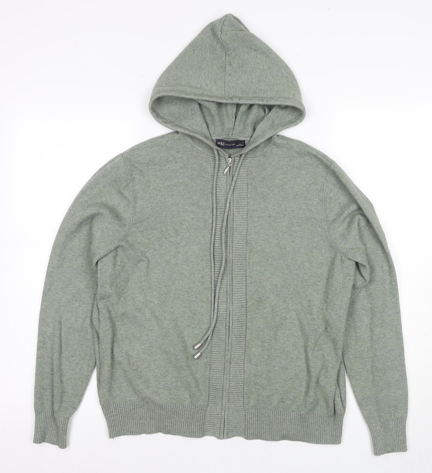 Marks and Spencer Womens Green Hooded Cardigan M
