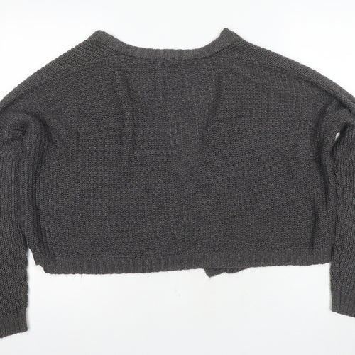 ASOS Women's Grey Cardigan, Size 12, V-Neck
