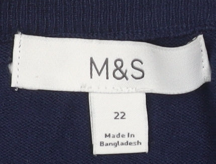 Marks and Spencer Women's Blue Cardigan Size 20