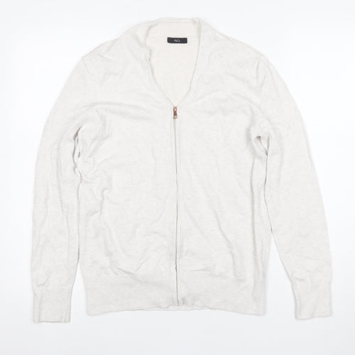 M&Co Women's Ivory Full Zip Jumper Size 12
