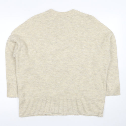 New Look Women's Beige Crew Neck Jumper, Size S, Casual Knit