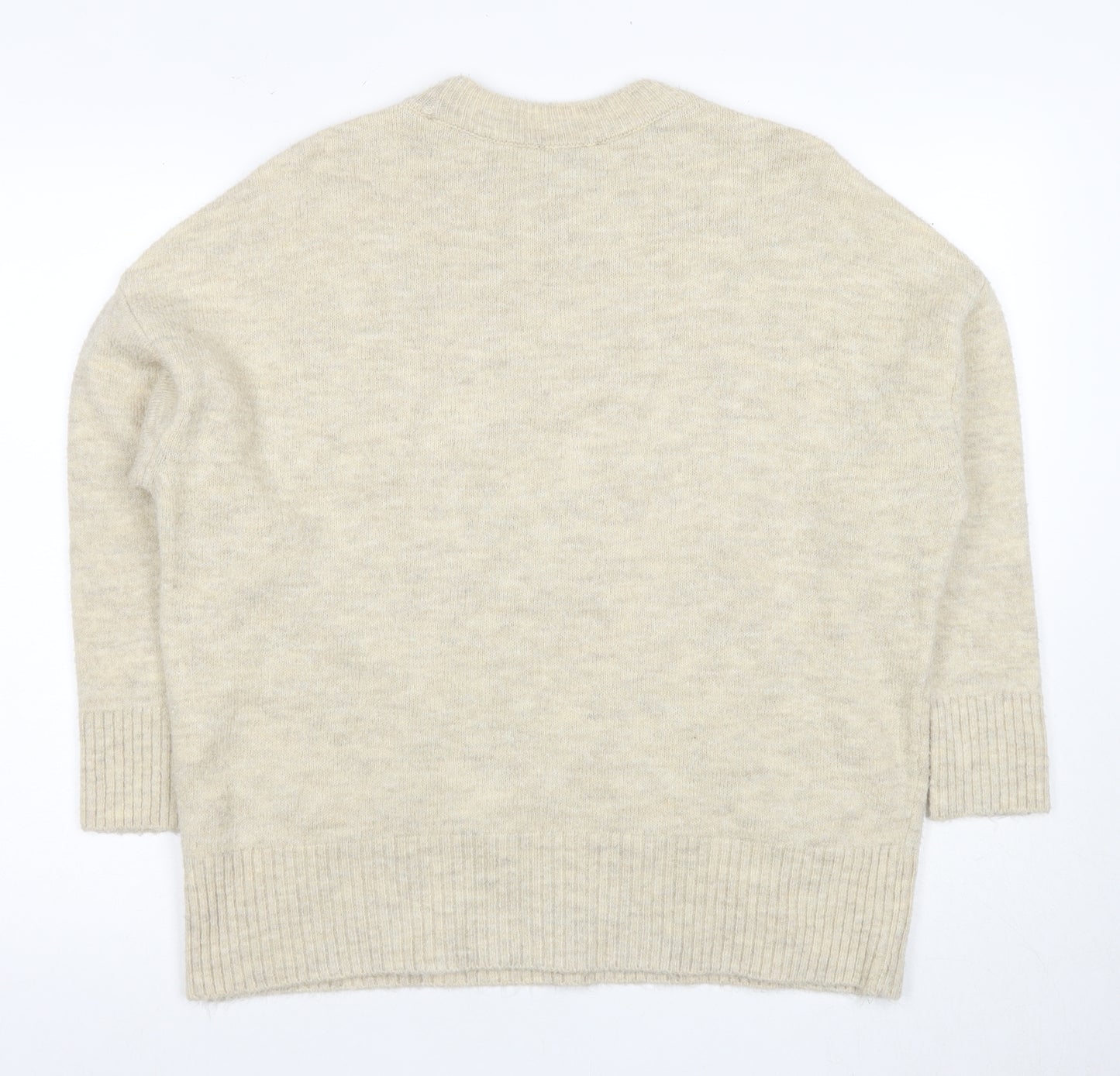 New Look Women's Beige Crew Neck Jumper, Size S, Casual Knit