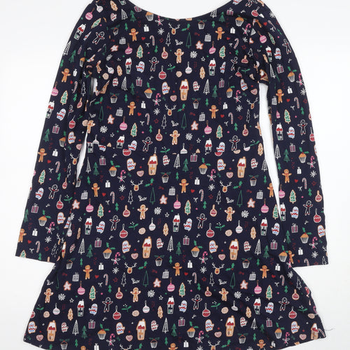 Next Women's Multicoloured Christmas Dress Size 12