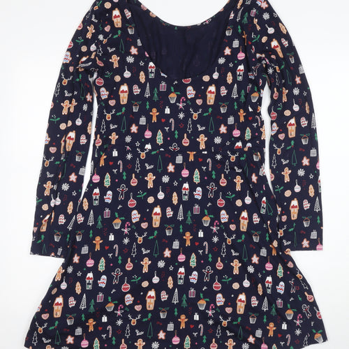 Next Women's Multicoloured Christmas Dress Size 12