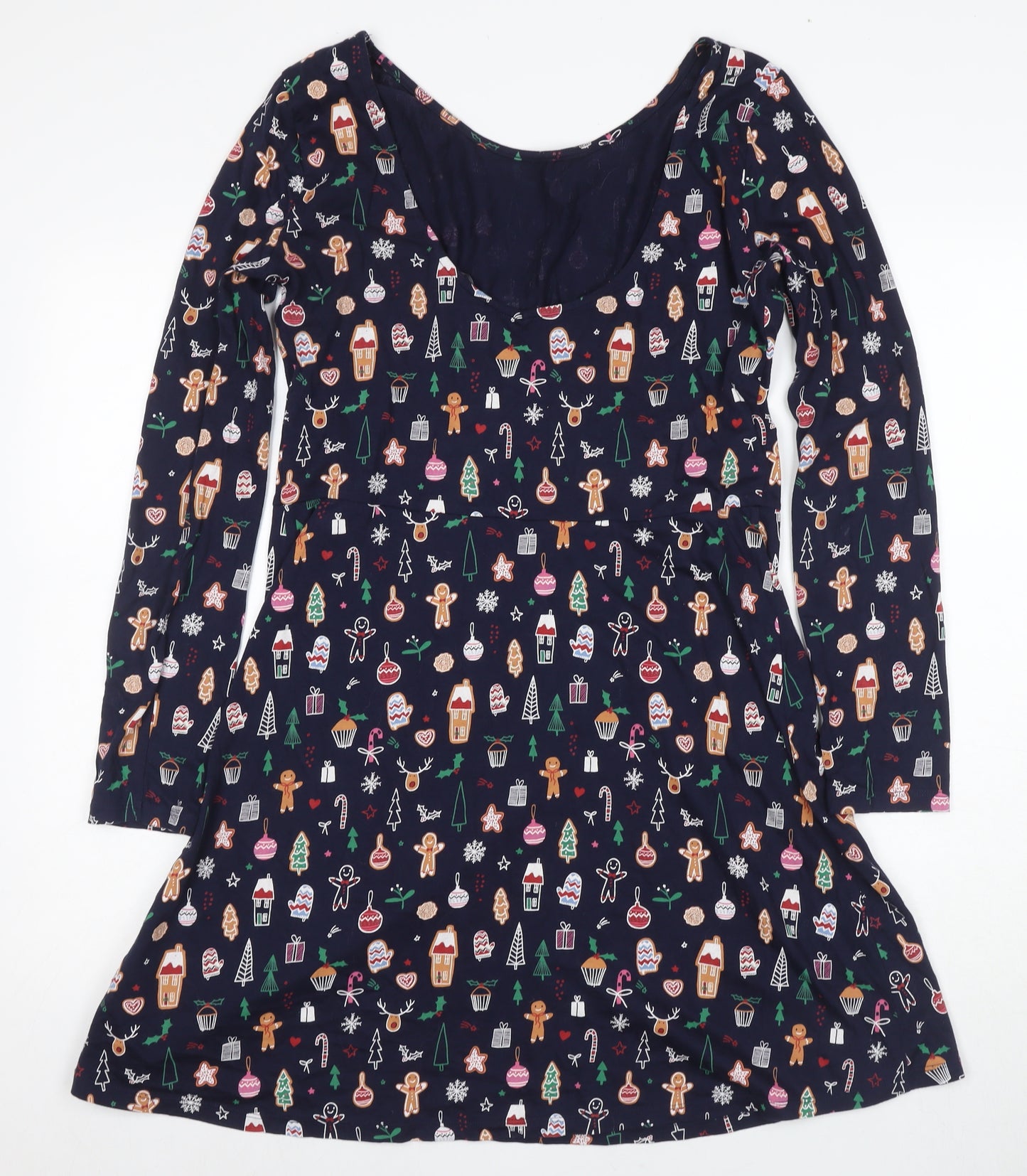 Next Women's Multicoloured Christmas Dress Size 12