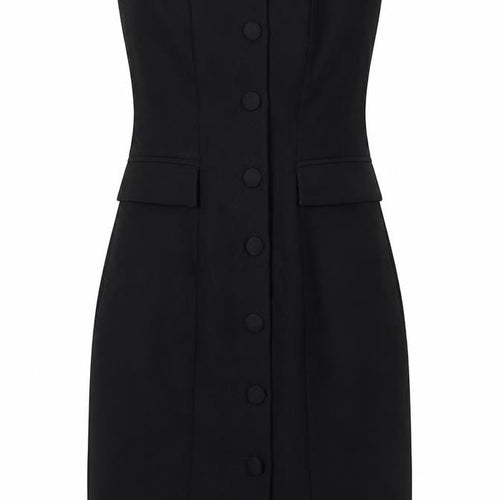 H&M Black Sheath Knee Length Dress - Women, Size 8