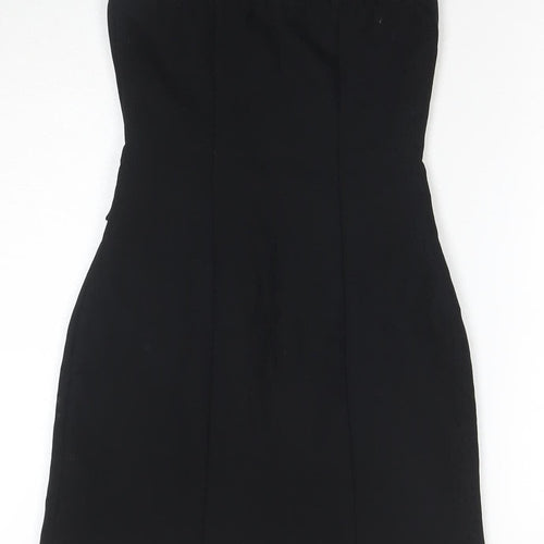 H&M Black Sheath Knee Length Dress - Women, Size 8