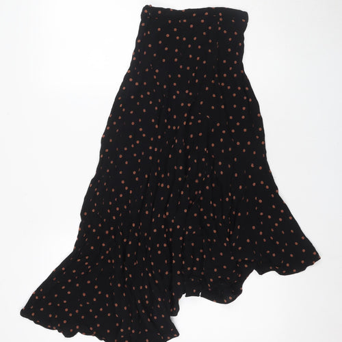 Topshop Women's Black Polka Dot Skirt Size 4