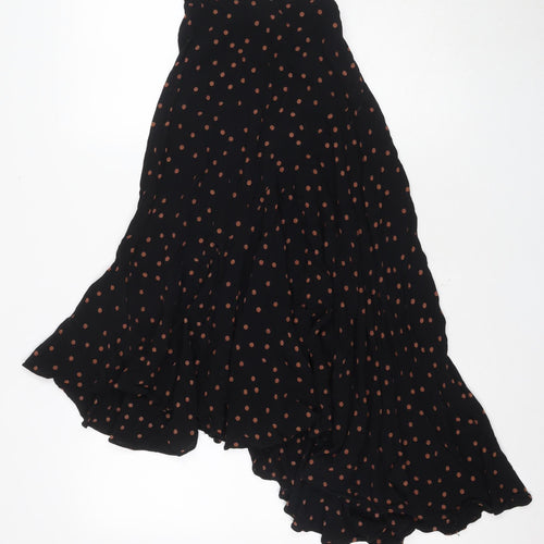 Topshop Women's Black Polka Dot Skirt Size 4
