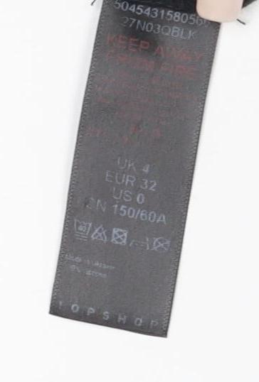 Topshop Women's Black Polka Dot Skirt Size 4