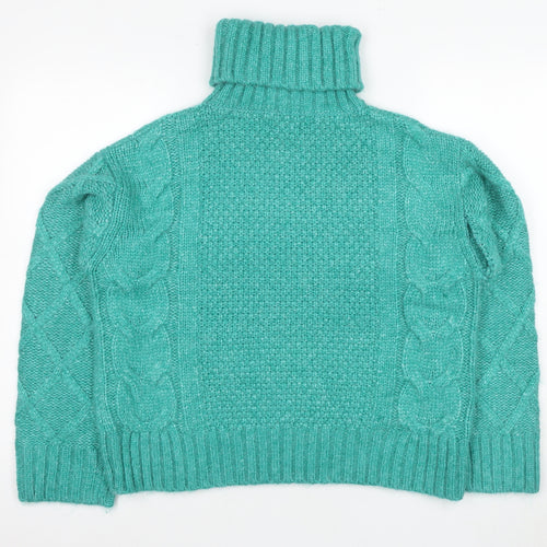 Marks and Spencer Women's XS Green Cable-Knit Jumper