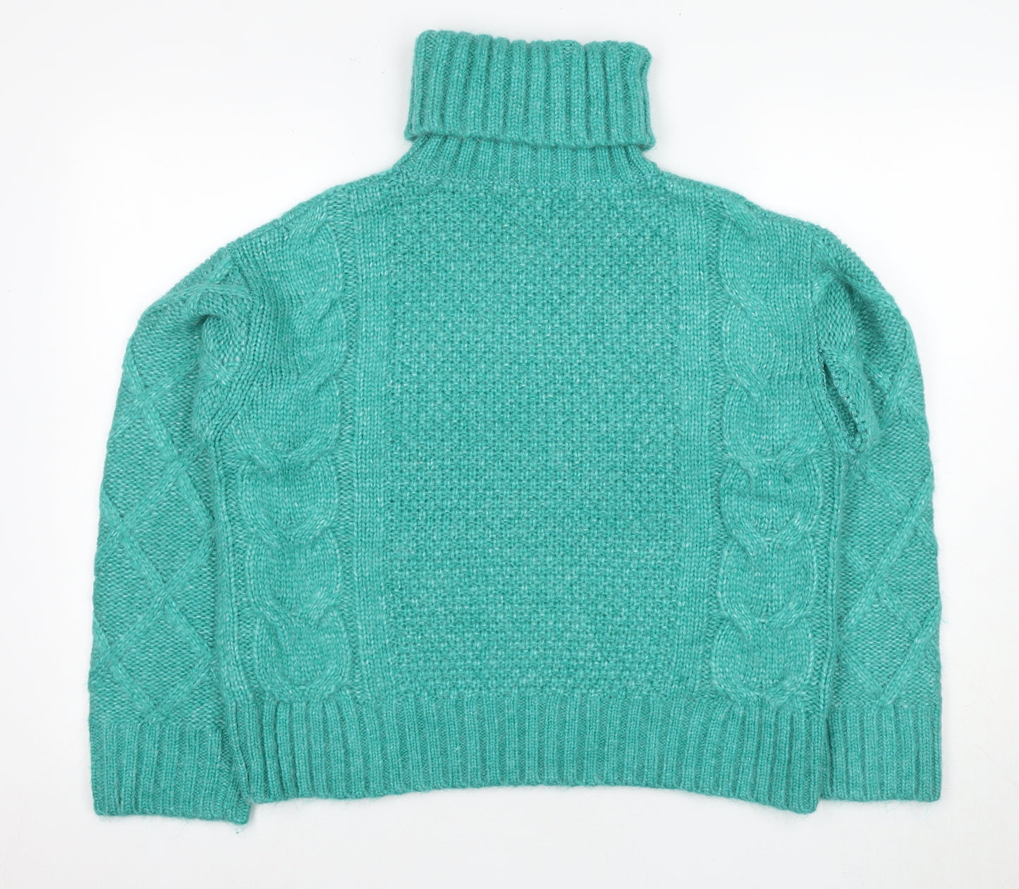 Marks and Spencer Women's XS Green Cable-Knit Jumper