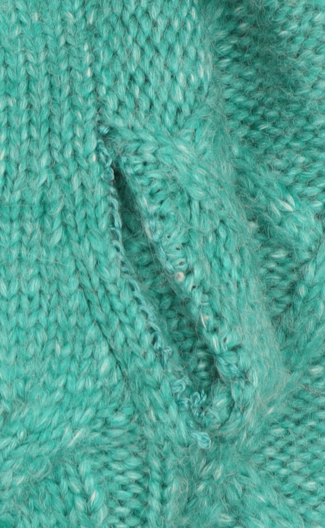 Marks and Spencer Women's XS Green Cable-Knit Jumper