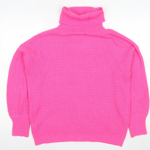 Quiz Pink Women's Roll Neck Jumper, Size M, Knit