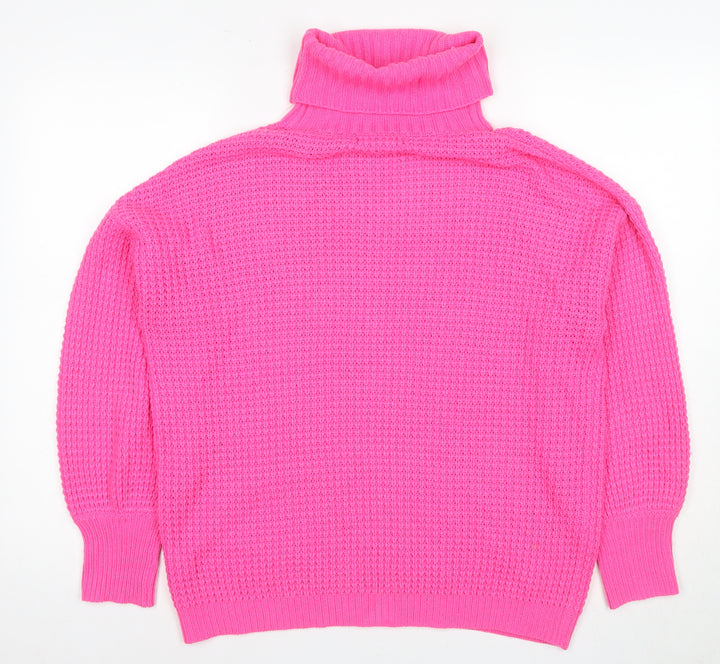 Quiz Pink Women's Roll Neck Jumper, Size M, Knit