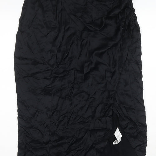 Zara Women's Black Midi Straight Skirt Size 12
