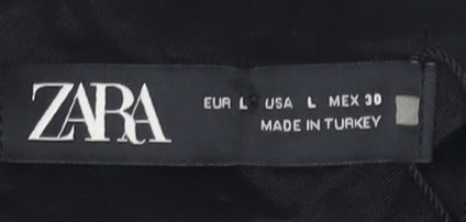 Zara Women's Black Midi Straight Skirt Size 12