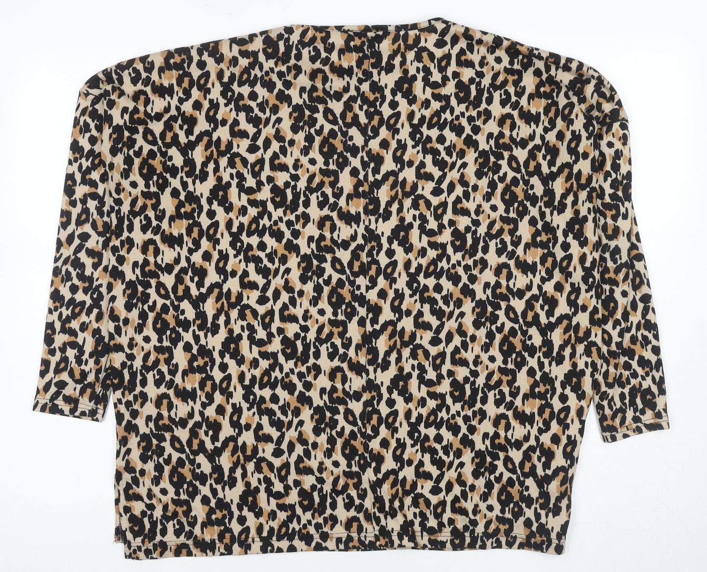 New Look Women’s Multicoloured Animal Print Top, M, Casual