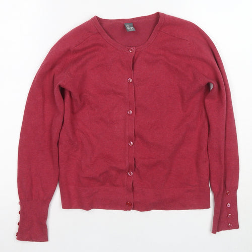 Zara Kids Girls Red Cardigan 11-12 Years Cotton Blend