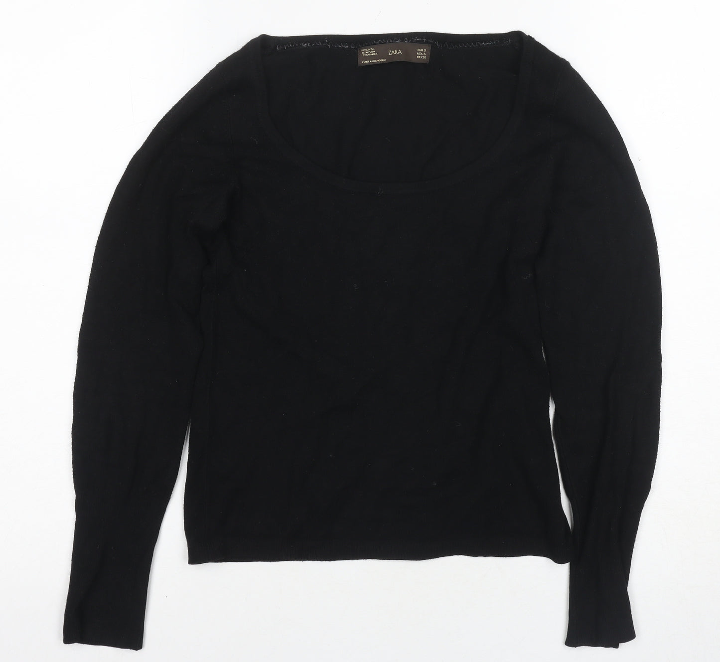 Zara Women's Black Pullover Jumper Size 10