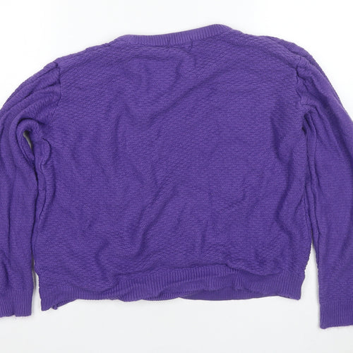 Merry Gold Women's Purple Cable-Knit Pullover