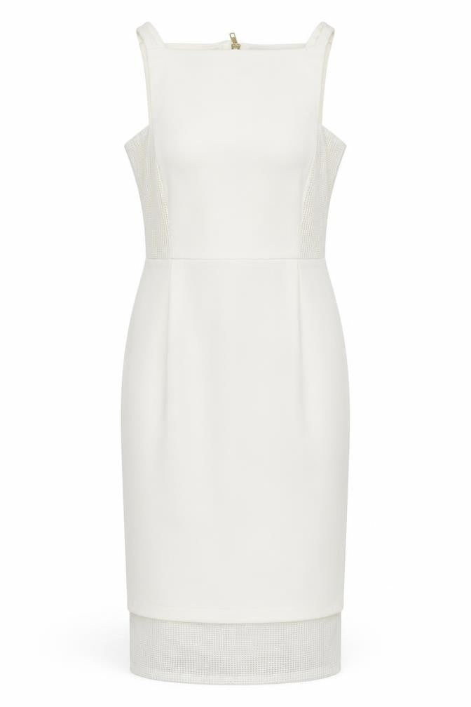 Front view of ASOS Women's Ivory Sheath Dress, size 8