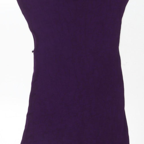 H&M Women's Purple Scoop Neck Jersey Dress Size S