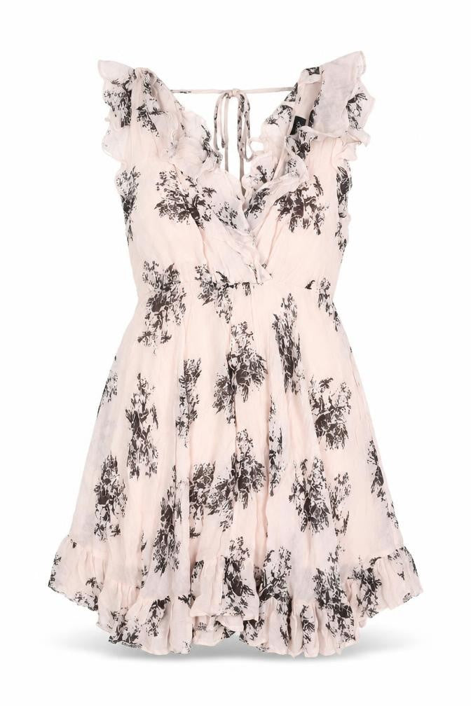Topshop Women's Pink Wrap Dress Size 6 Floral