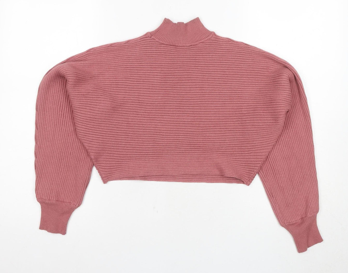 New Look Women’s Pink Mock Neck Pullover Jumper - Size S