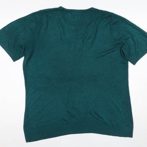 Bri Rose Women's Green Short Sleeve Jersey T-Shirt
