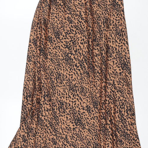 New Look Womens Brown Animal Print Skirt Size 6