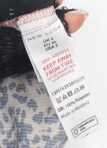 New Look Womens Brown Animal Print Skirt Size 6